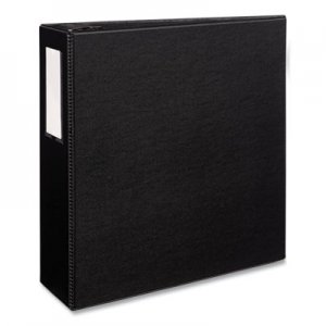 Avery AVE08802 Durable Non-View Binder with DuraHinge and EZD Rings, 3 Rings, 4" Capacity, 11 x 8.5, Black