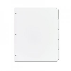 Avery 11506 Write-On Plain-Tab Dividers, 5-Tab, Letter, 36 Sets
