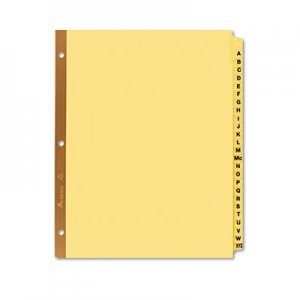 Avery 11306 Preprinted Laminated Tab Dividers w/Gold Reinforced Binding Edge, 25-Tab, Letter