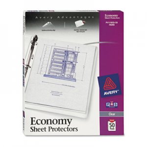 Avery 74090 Top-Load Sheet Protector, Economy Gauge, Letter, Clear, 50/Box