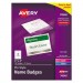 Avery AVE74540 Badge Holder Kit w/Laser/Inkjet Insert, Top Load, 3 x 4, White, 100/Box
