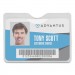 Advantus AVT75412 Security ID Badge Holder with Clip, Horizontal, 3.5 x 3.75, Clear, 50/Box