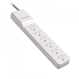 Belkin BLKBE10600008R Surge Protector, 6 Outlets, 8 ft Cord, 720 Joules, White