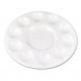 Chenille Kraft 5924 Round Plastic Paint Trays for Classroom, White, 10/Pack