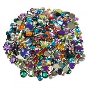 Creativity Street CKC3584 Acrylic Gemstones Classroom Pack, 1 lb, Assorted Colors/Sizes