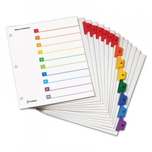 Cardinal 60828 Traditional OneStep Index System, 8-Tab, 1-8, Letter, Multicolor, 6 Sets