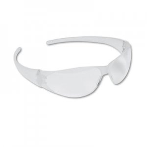 MCR CRWCK100 Checkmate Wraparound Safety Glasses, CLR Polycarb Frm, Uncoated CLR Lens, 12/Box