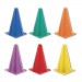 Champion Sports TC9SET Indoor/Outdoor Flexible Cone Set, Vinyl, Assorted Colors, 6/Set