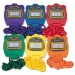 Champion Sports 910SET Water-Resistant Stopwatches, 1/100 Second, Assorted Colors, 6/Set