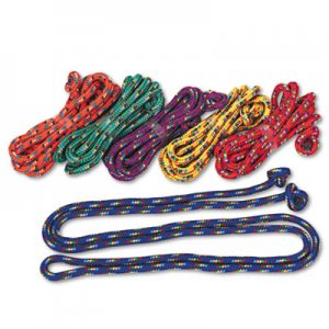 Champion Sports CSICR8SET Braided Nylon Jump Ropes, 8ft, 6 Assorted-Color Jump Ropes/Set