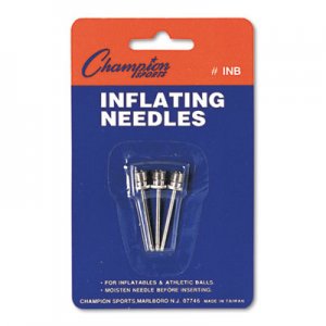 Champion Sports INB Nickel-Plated Inflating Needles for Electric Inflating Pump, 3/Pack