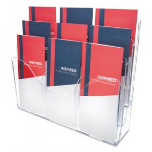 deflecto DEF47631 3-Tier Document Organizer w/6 Removable Dividers, 13 3/8 x 3 1/2 x 11 1