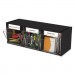 deflecto DEF20304OP Tilt Bin Interlocking Multi-Bin Storage Organizer, 3 Sections, 23.63" x 7.75" x 9.5", Black