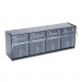 deflecto 20404OP Tilt Bin Plastic Storage System w/4 Bins, 23 5/8 x 6 5/8 x 8 1