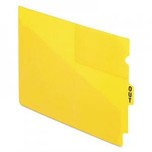 Pendaflex PFX13544 Colored Poly Out Guides with Center Tab, 1/3-Cut End Tab, Out, 8.5 x 11, Yellow