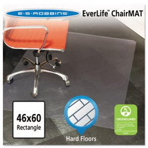 ES Robbins 132321 46x60 Rectangle Chair Mat, Multi-Task Series for Hard Floors, Heavier Use