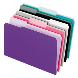 Pendaflex PFX421013ASST2 Interior File Folders, 1/3-Cut Tabs, Letter Size, Assortment 1, 100/Box