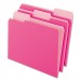 Pendaflex PFX421013PIN Interior File Folders, 1/3-Cut Tabs, Letter Size, Pink, 100/Box