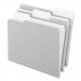 Pendaflex PFX421013GRA Interior File Folders, 1/3 Cut Top Tab, Letter, Gray, 100/Box