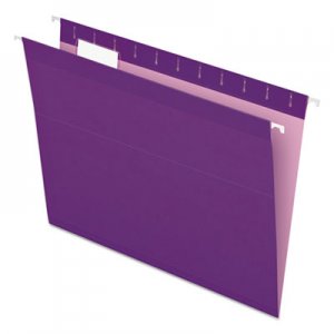 Pendaflex PFX415215VIO Colored Reinforced Hanging Folders, Letter Size, 1/5-Cut Tab, Violet, 25/Box