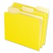Pendaflex PFX421013YEL Interior File Folders, 1/3-Cut Tabs, Letter Size, Yellow, 100/Box