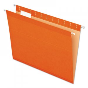 Pendaflex PFX415215ORA Colored Reinforced Hanging Folders, Letter Size, 1/5-Cut Tab, Orange, 25/Box
