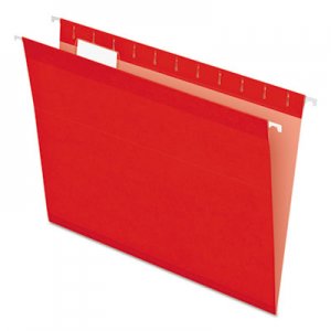 Pendaflex PFX415215RED Colored Reinforced Hanging Folders, Letter Size, 1/5-Cut Tab, Red, 25/Box