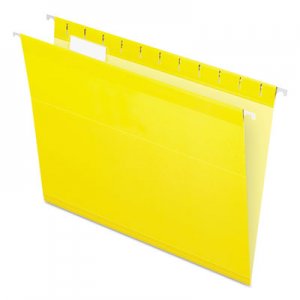 Pendaflex PFX415215YEL Colored Reinforced Hanging Folders, Letter Size, 1/5-Cut Tab, Yellow, 25/Box