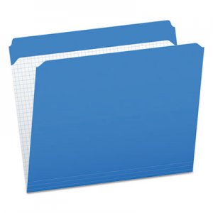 Pendaflex PFXR152BLU Double-Ply Reinforced Top Tab Colored File Folders, Straight Tab, Letter Size, Blue, 100/Box