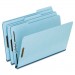 Pendaflex FP313 Pressboard Folders, 2 Fasteners, 1" Expansion, 1/3 Cut, Legal, Blue, 25/Box