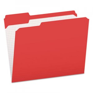 Pendaflex PFXR15213RED Double-Ply Reinforced Top Tab Colored File Folders, 1/3-Cut Tabs, Letter Size, Red, 100/Box