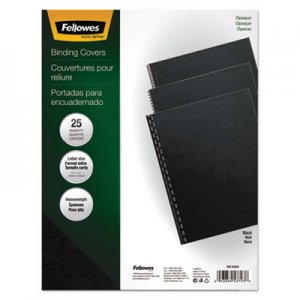 Fellowes 5224901 Futura Binding System Covers, Square Corners, 11 x 8 1/2, Black, 25/Pack