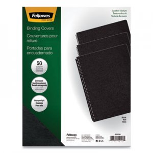 Fellowes FEL52146 Executive Leather-Like Presentation Cover, Round, 11-1/4 x 8-3/4, Black, 50/PK