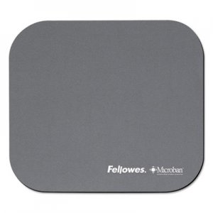 Fellowes 5934001 Mouse Pad w/Microban, Nonskid Base, 9 x 8, Graphite