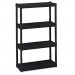 Iceberg 20841 Rough N Ready Four-Shelf Open Storage System, Resin, 32w x 13d x 54h, Black