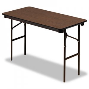 Iceberg 55304 Economy Wood Laminate Folding Table, Rectangular, 48w x 24d x 29h, Walnut