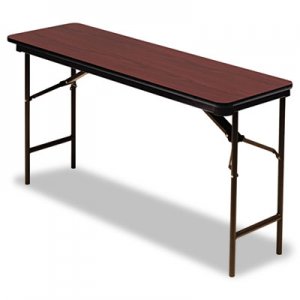 Iceberg 55274 Premium Wood Laminate Folding Table, Rectangular, 60w x 18d x 29h, Mahogany