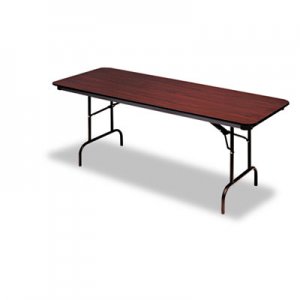 Iceberg 55234 Premium Wood Laminate Folding Table, Rectangular, 96w x 30d x 29h, Mahogany