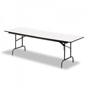 Iceberg 55227 Premium Wood Laminate Folding Table, Rectangular, 72w x 30d x 29h, Gray/Charcoal