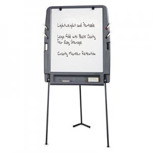 Iceberg ICE30227 Portable Flipchart Easel With Dry Erase Surface, Resin, 35 x 30 x 73, Charcoal