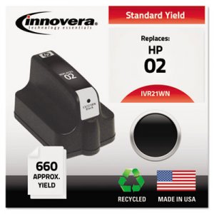 Innovera IVR21WN Remanufactured C8721WN (02) Ink, Black