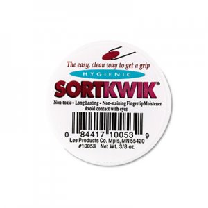 LEE 10053 Sortkwik Fingertip Moisteners, 3/8 oz, Pink, 3/Pack