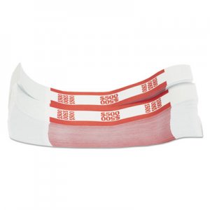Pap-R Products CTX400500 Currency Straps, Red, $500 in $5 Bills, 1000 Bands/Pack