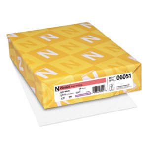 Neenah Paper NEE06051 CLASSIC Linen Stationery, 97 Bright, 24 lb, 8.5 x 11, Solar White, 500/Ream