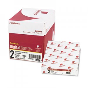 Nekoosa 17390 Fast Pack Digital Carbonless Paper, 8-1/2 x 11, White/Canary, 2500/Carton