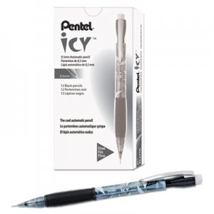 Pentel AL25TA Icy Mechanical Pencil, .5mm, Trans Smoke, Dozen