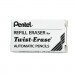 Pentel PENE10 Eraser Refill for Pentel Twist-Erase Mechanical Pencils, 3/Tube