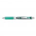 Pentel PENBL77D EnerGel RTX Retractable Liquid Gel Pen, .7mm, Black/Gray Barrel, Green Ink