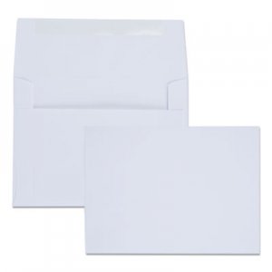 Quality Park QUA36417 Greeting Card/Invitation Envelope, A-6, Square Flap, Gummed Closure, 4.75 x 6.5, White, 100