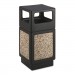 Safco SAF9472NC Canmeleon Side-Open Receptacle, Square, Aggregate/Polyethylene, 38 gal, Black